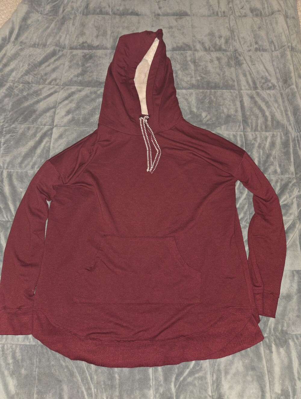 Maurices Maroon Hooded Pullover Sweater Sz Xl
